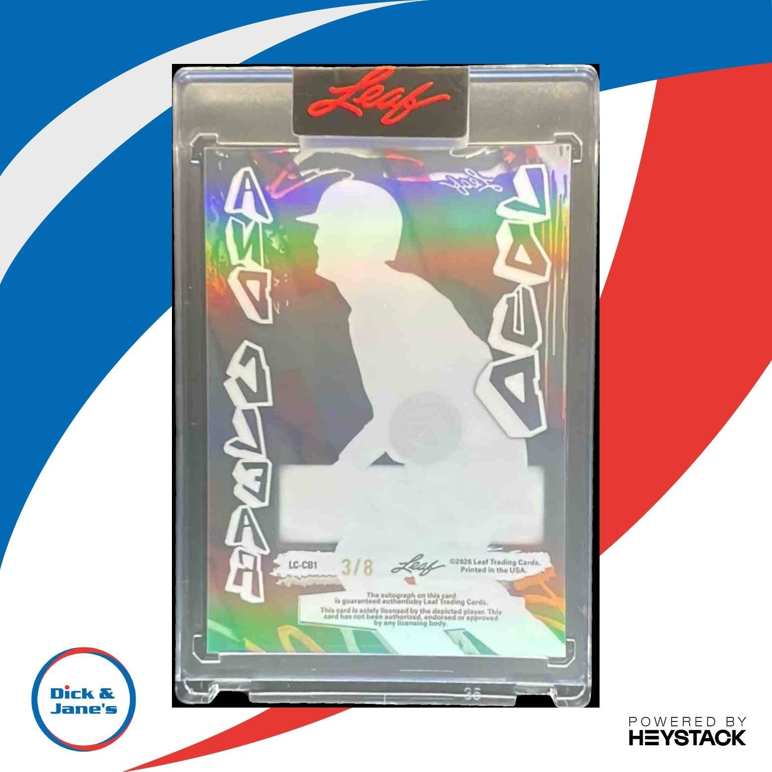 2026 Leaf Sports Heroes Craig Biggio Loud and Clear Prismatic Silver 3/8 Auto - Sports Cards