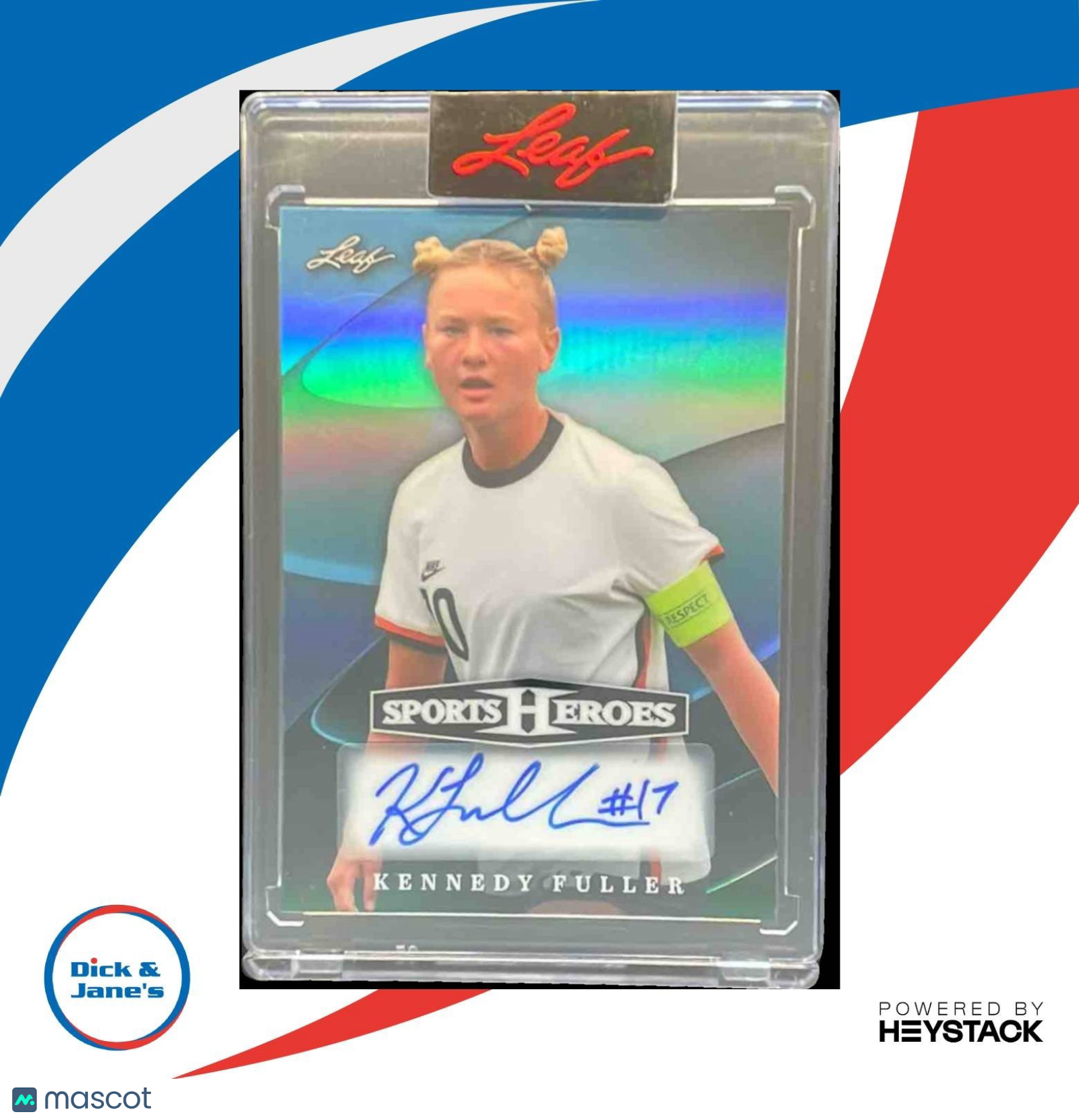 2026 Leaf Sports Heroes Kennedy Fuller Auto Prismatic Platinum 4/5 Womens Soccer - Sports Cards