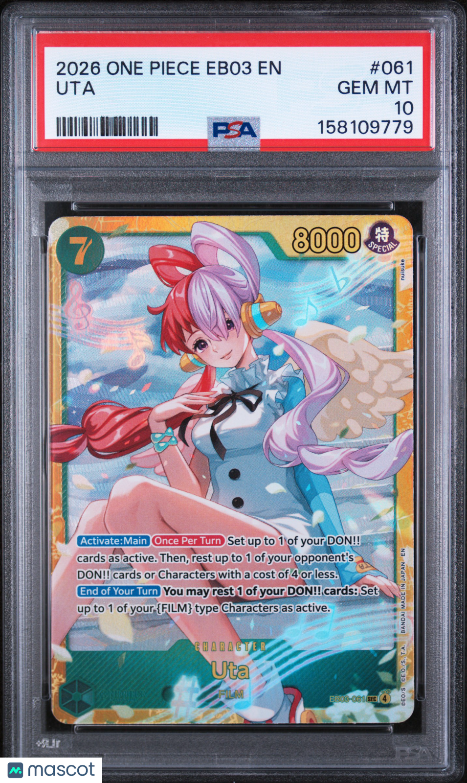 2026 One Piece EB03-Extra Booster UTA PSA 10 GEM MINT - Graded TCG/CCG