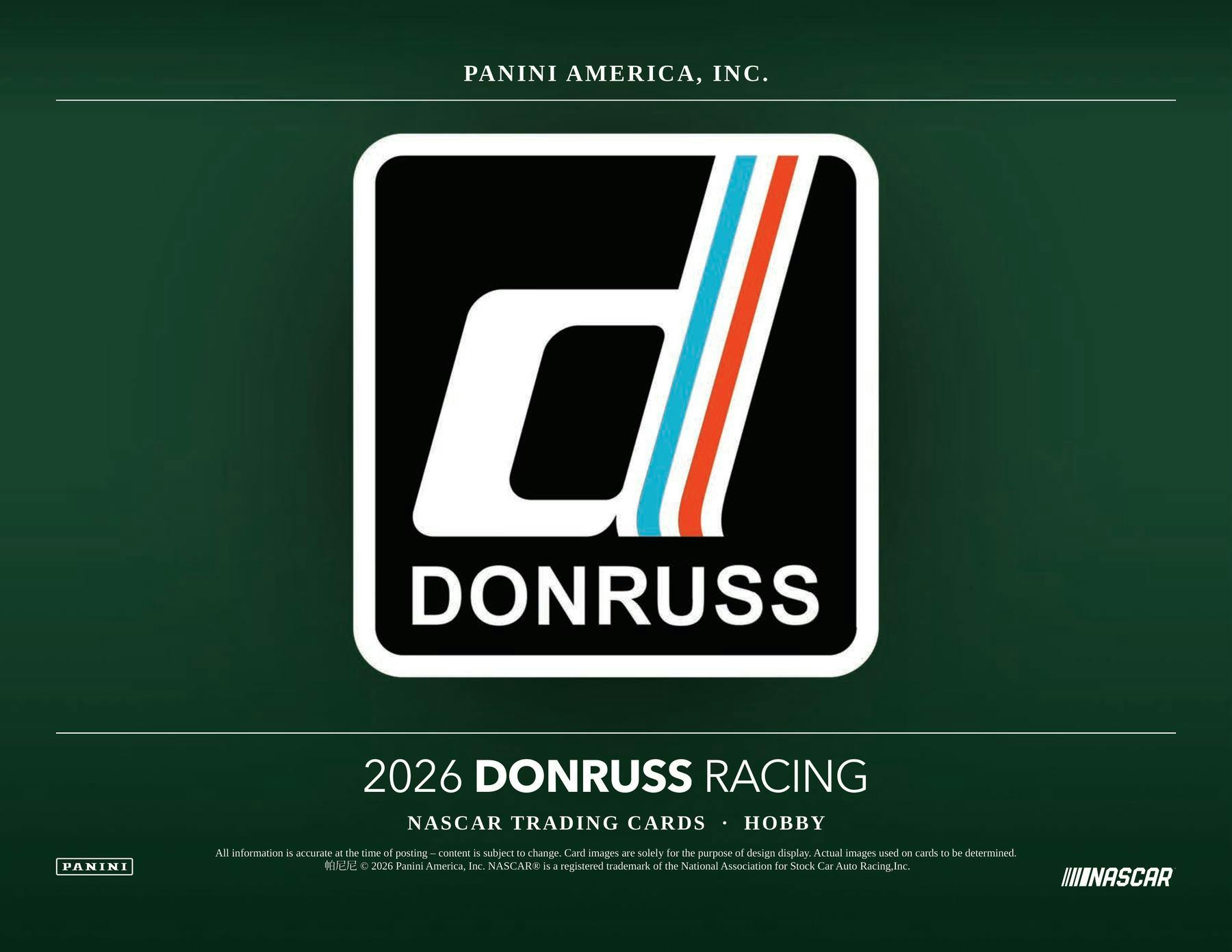 2026 Panini Donruss Racing Hobby Box (3 Auto / Mem) - Donruss blaster