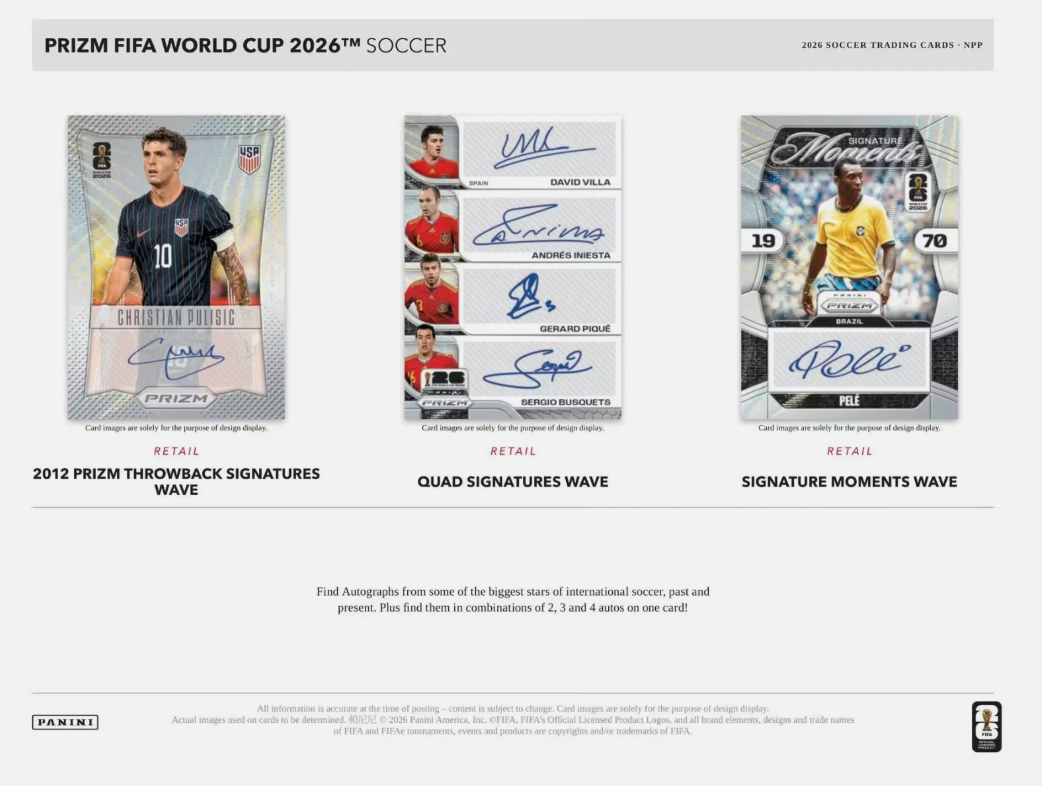 2026 Panini Prizm FIFA World Cup Soccer 24-Pack Retail Box (Color Blast / Manga / Alter Ego) - Soccer