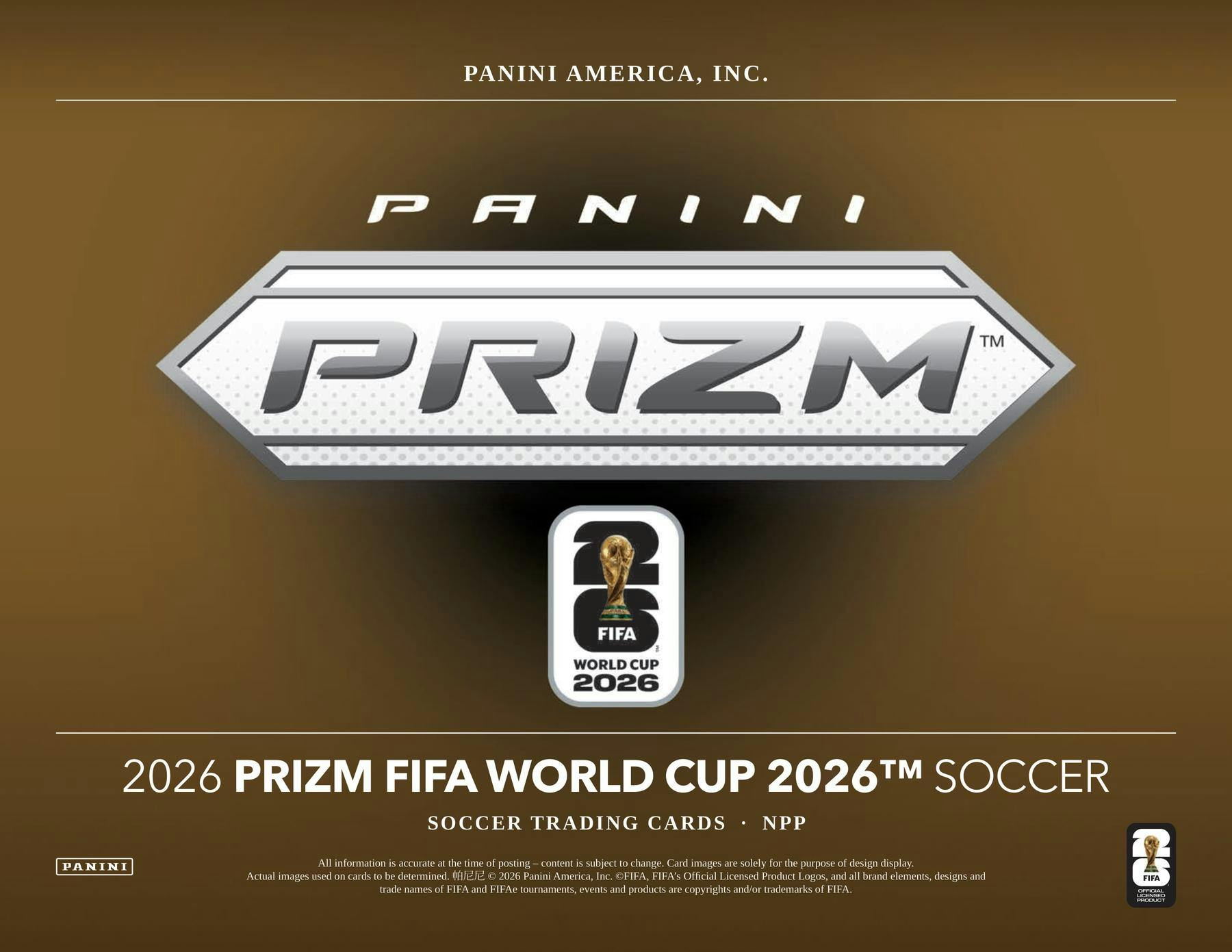 2026 Panini Prizm FIFA World Cup Soccer Blaster Box (Yellow Purple Blue & White Prizms!) - Soccer