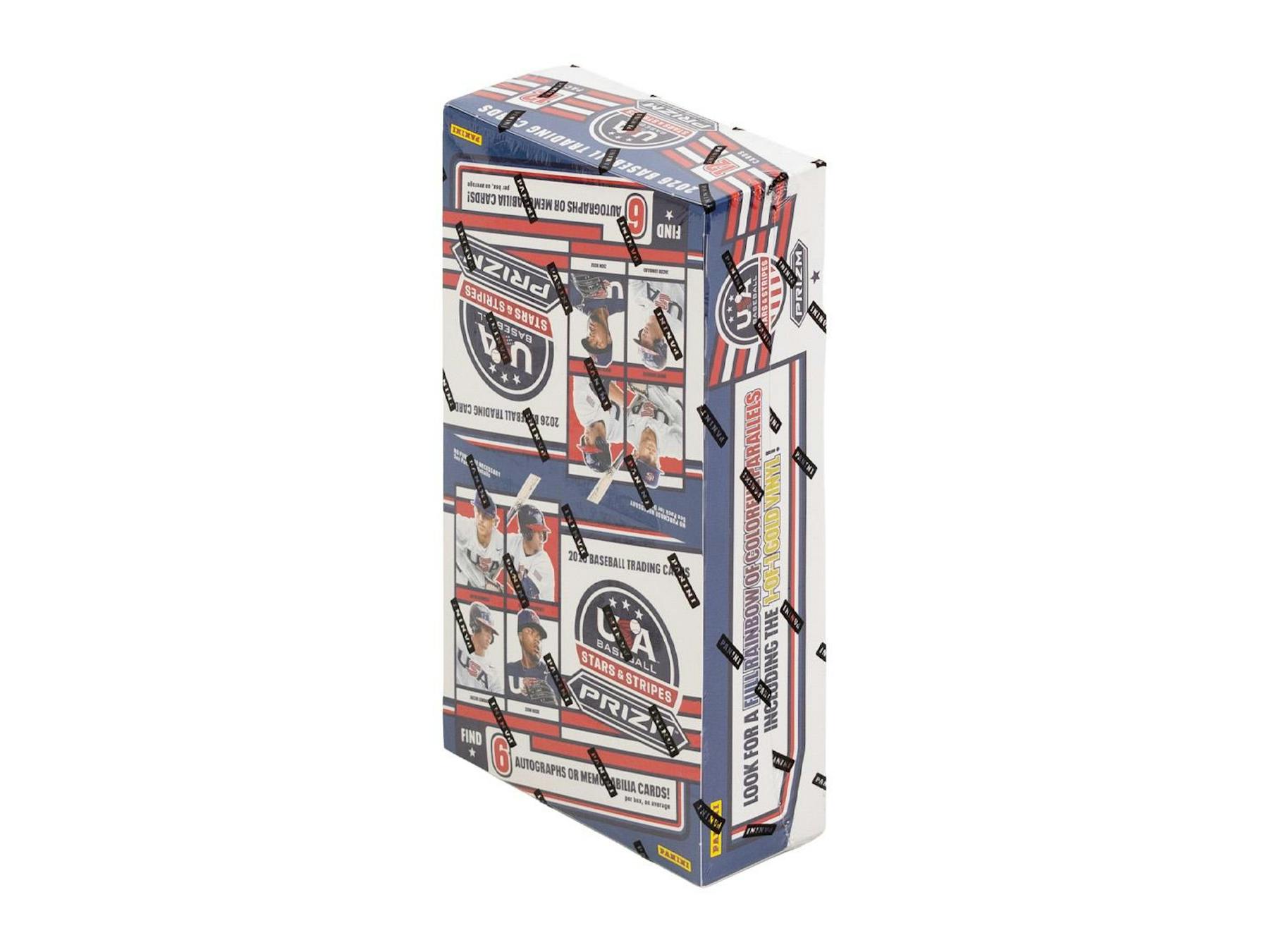 2026 Panini USA Stars & Stripes Prizm Baseball Hobby Box (6 Auto or Mem) - MLB hobby