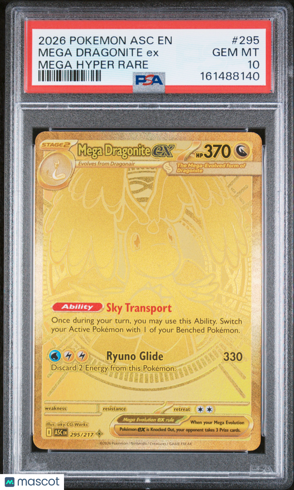 2026 Pokemon Asc EN-Ascended Heroes Mega Dragonite EX Mega Hyper Rare PSA 10 - Graded TCG/CCG