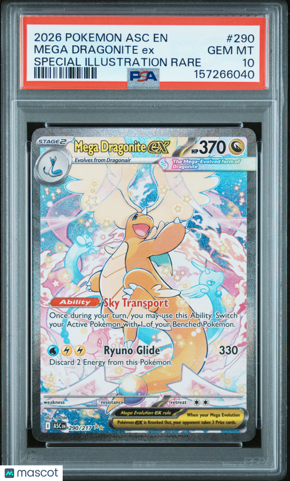 2026 Pokemon Ascended Heroes Mega Dragonite EX #290 SIR PSA 10 GEM MINT - Graded TCG/CCG
