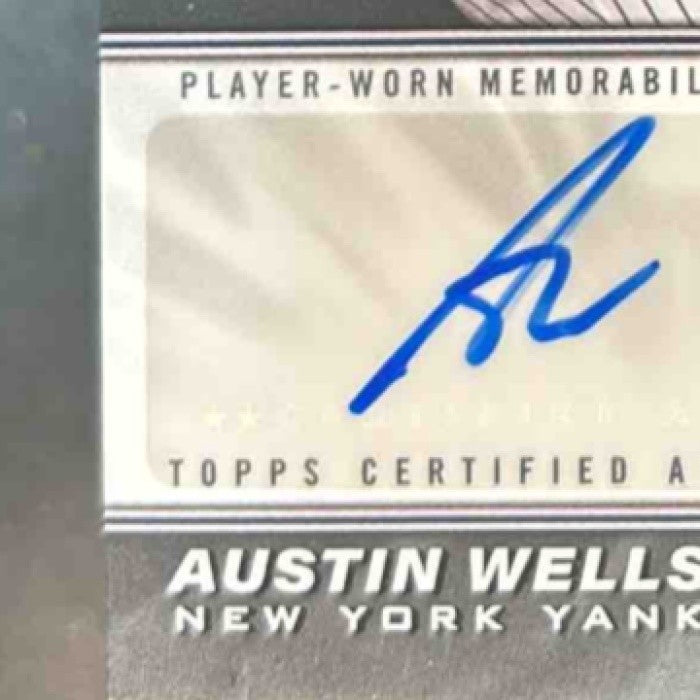 2026 Topps Austin Wells Major League Patch Auto Green /99 MEM New York Yankees - Sports Cards