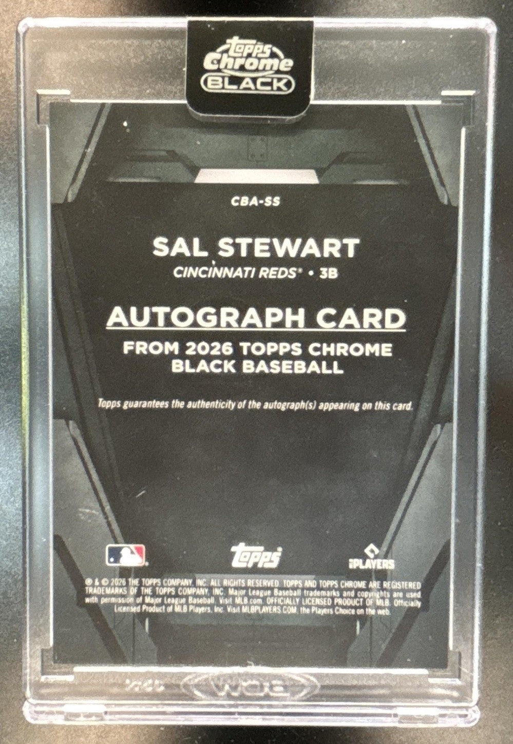 2026 Topps Chrome Black Sal Stewart Auto Gold Refractor /50 Cincinnati Reds - Sports Cards