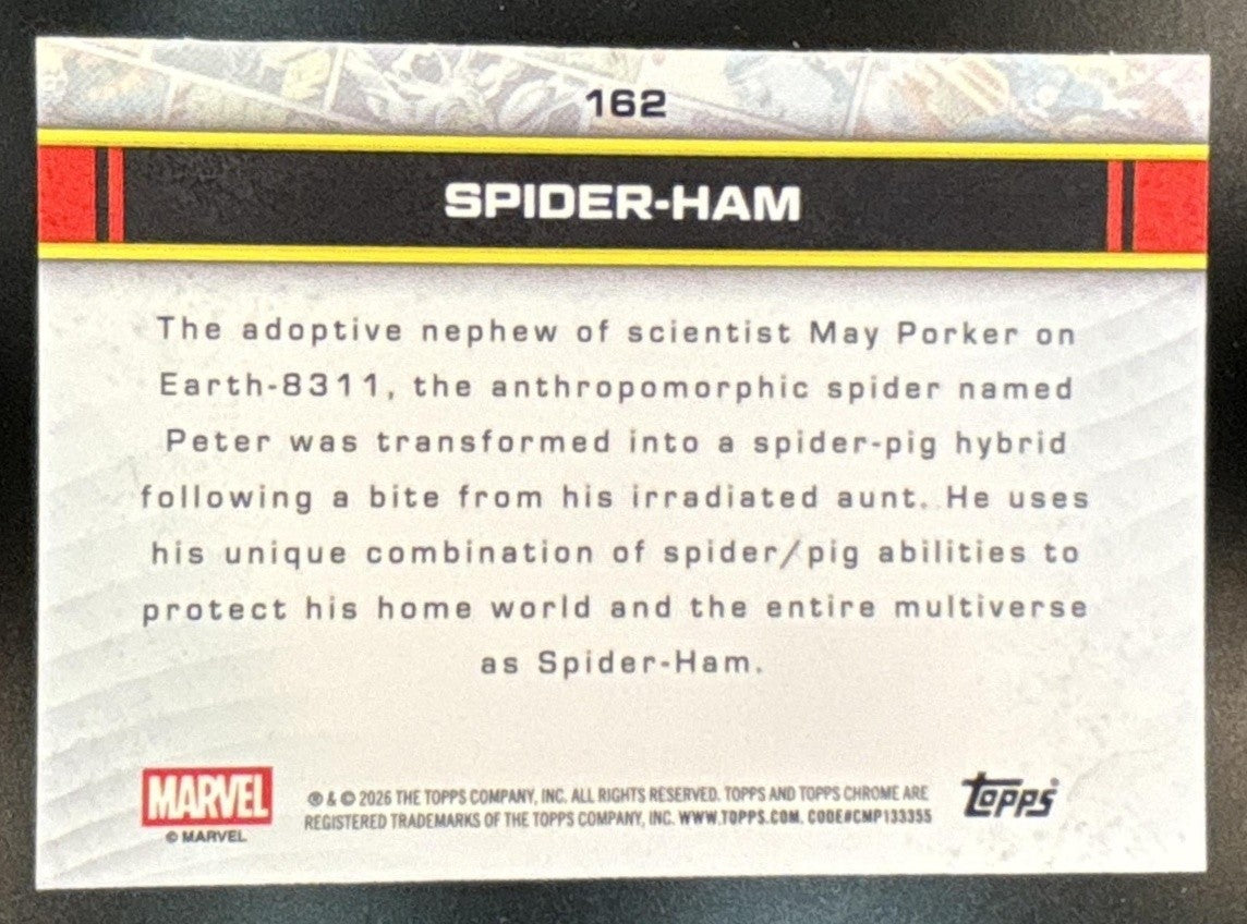 2026 Topps Chrome Marvel Comics Spider-Ham Hulk Green Lazer Refractor /99 #162 - Non-Sports Cards