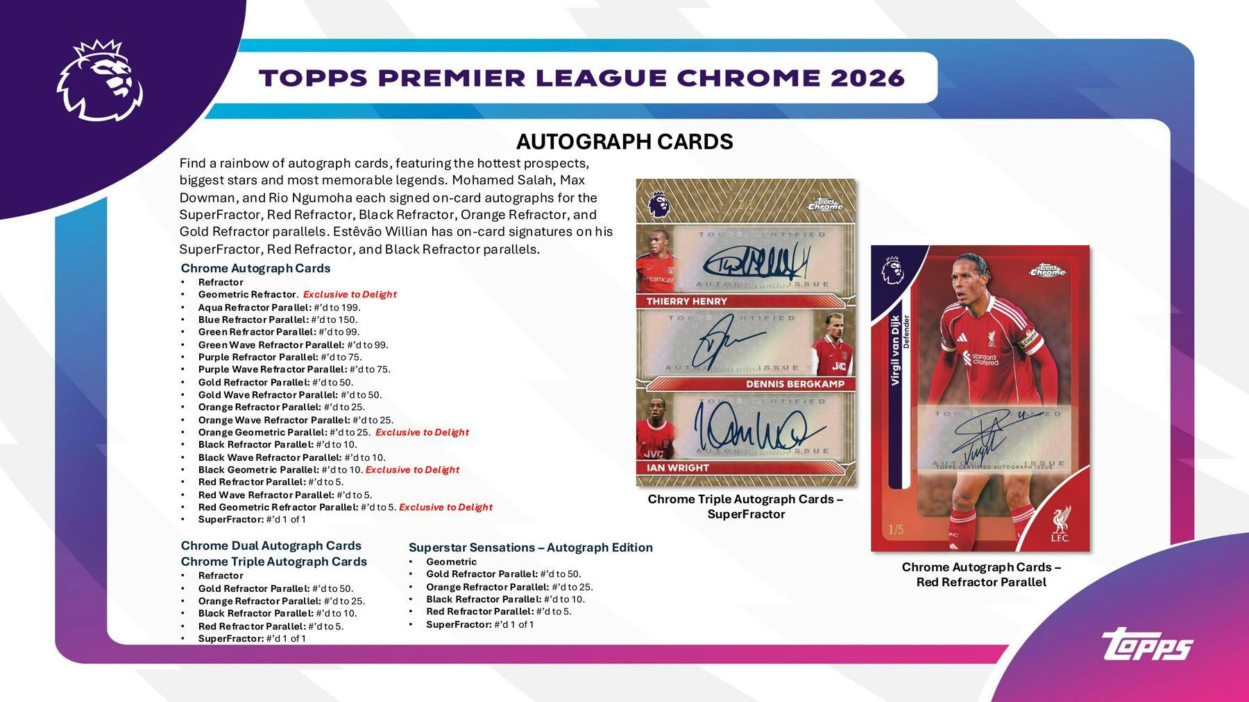 2026 Topps Chrome Premier League EPL Soccer Hobby Box (1 Auto) - Sports Collectibles