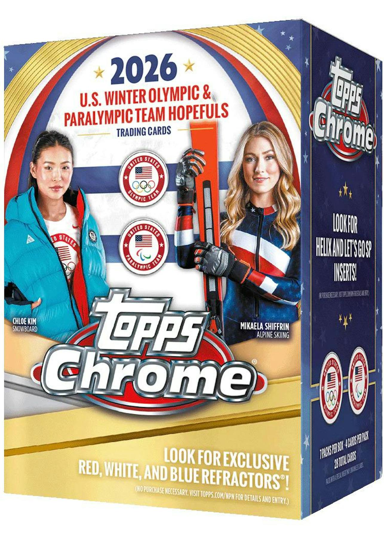 2026 Topps Chrome U.S. Olympics 7-Pack Blaster Box - Sports Collectibles