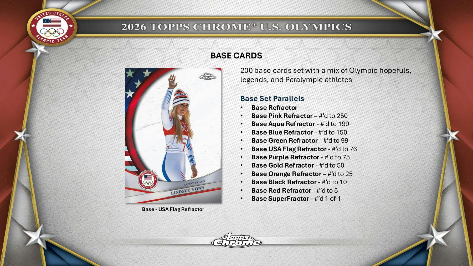 2026 Topps Chrome U.S. Olympics Hobby Box (2 Auto) - Sports Collectibles