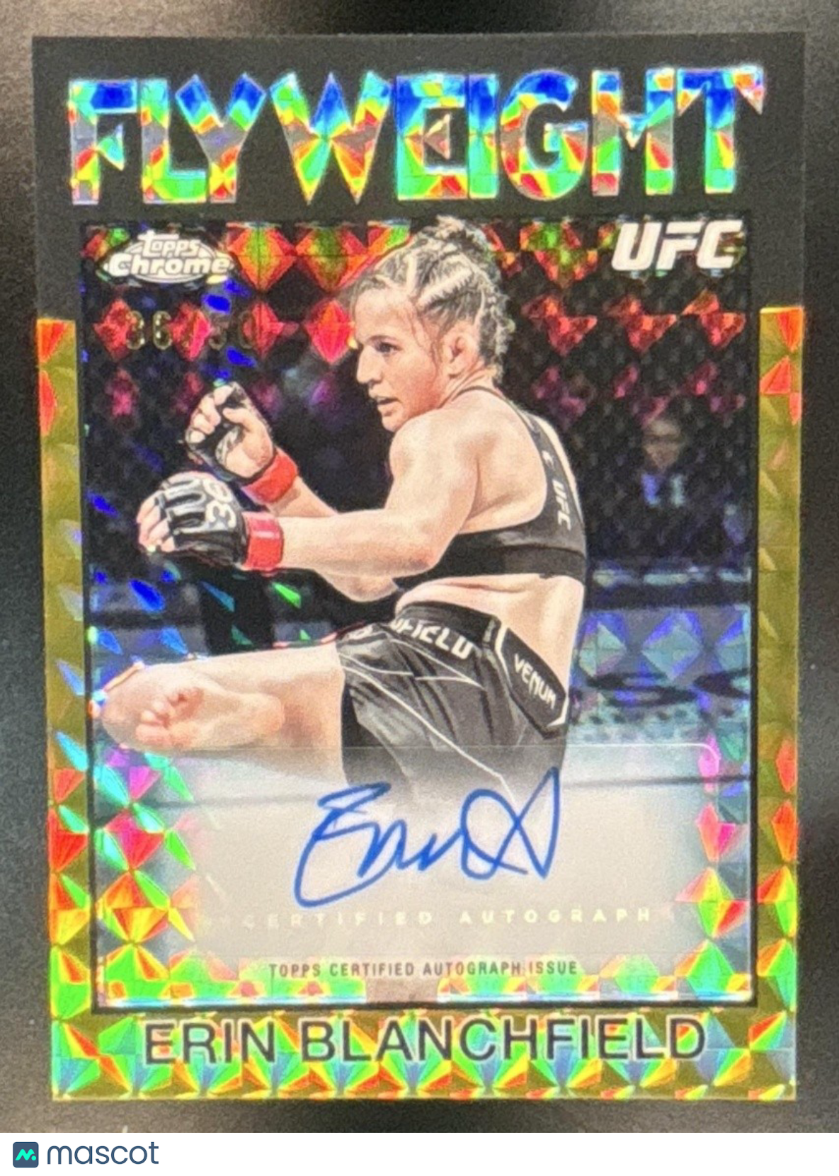 2026 Topps Chrome UFC Erin Blanchfield 1986 Signatures Gold Geometric /50 Auto - Sports Cards