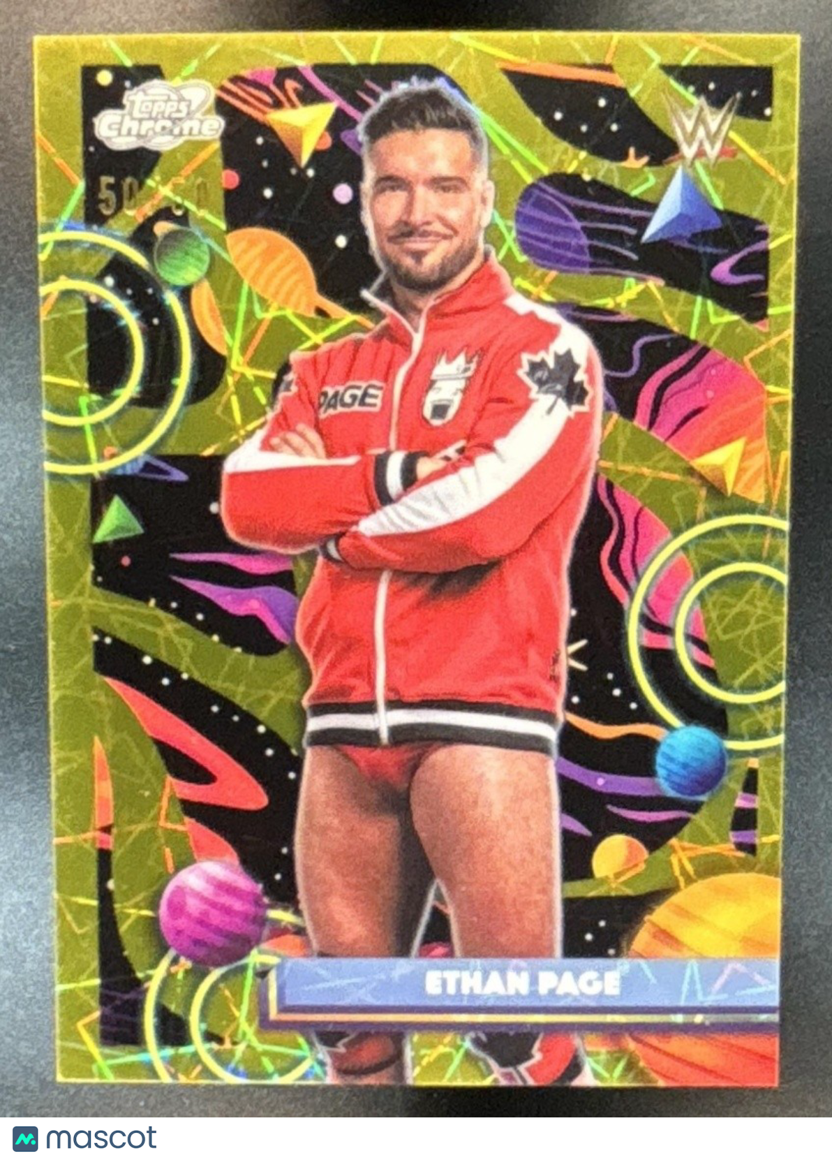 2026 Topps Cosmic Chrome WWE Ethan Page Gold Interstellar Refractor 50/50 #32 - Sports Cards
