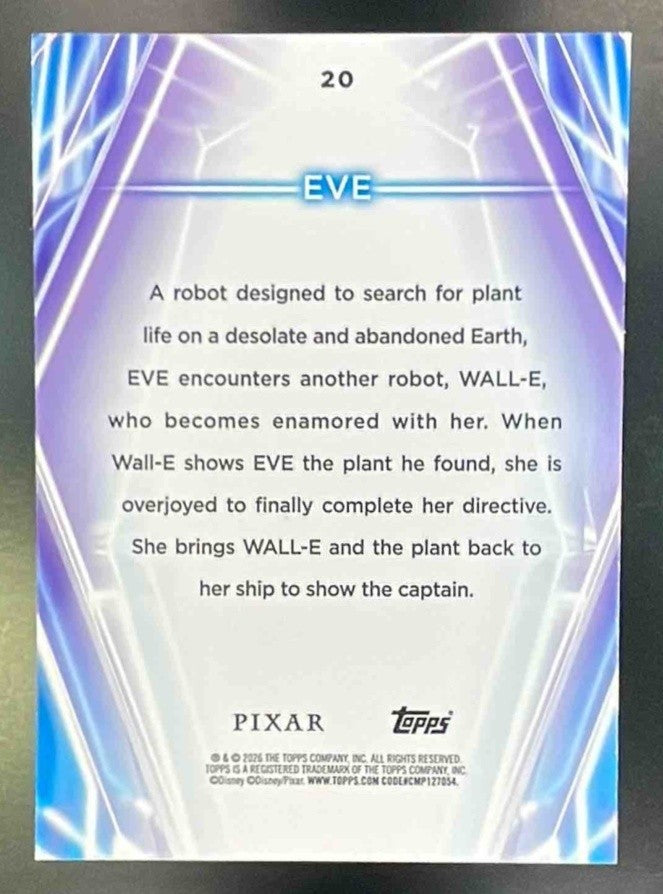 2026 Topps Disney Neon Eve #20 Green 186/199 WALL-E - Non-Sports Cards