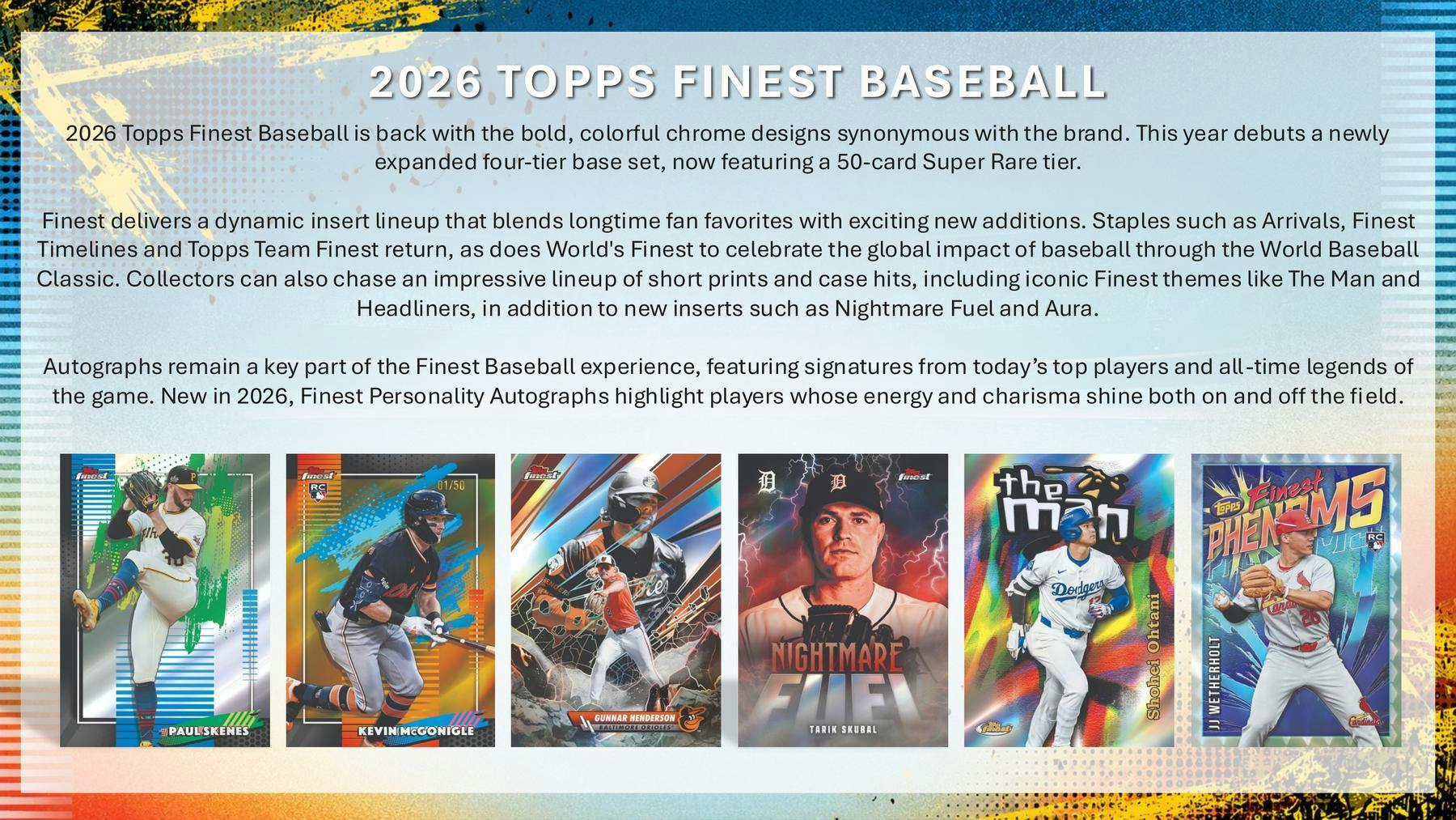 2026 Topps Finest Baseball Mega Box (Mini Diamond Parallels) - MLB Blaster Box