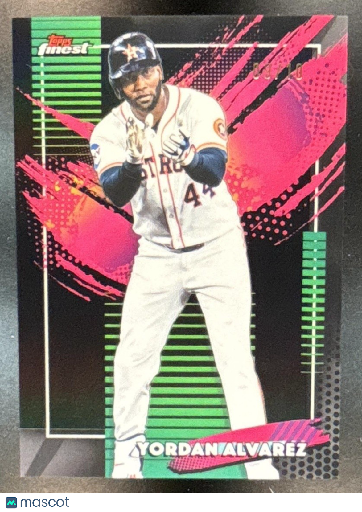 2026 Topps Finest Yordan Alvarez Rare Black Refractor /10 #261 Houston Astros - Sports Cards