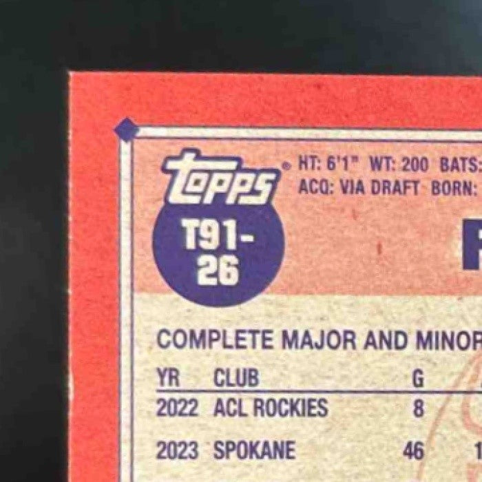 2026 Topps Ryan Ritter 1991 Pink #T91-26 RC Colorado Rockies - Sports Cards