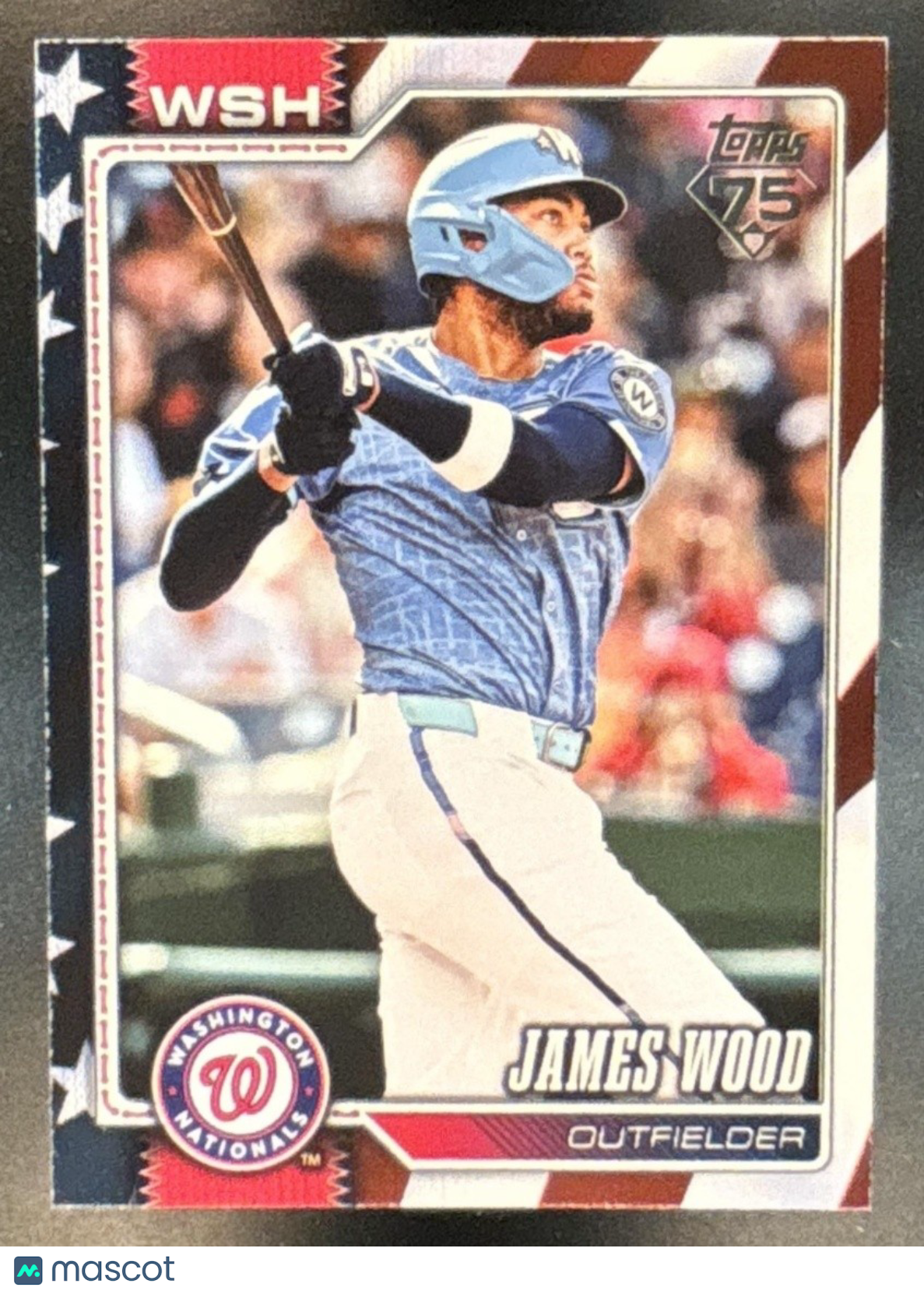 2026 Topps Series 1 James Wood Independence Day /76 #349 Washington Nationals - Sports Cards