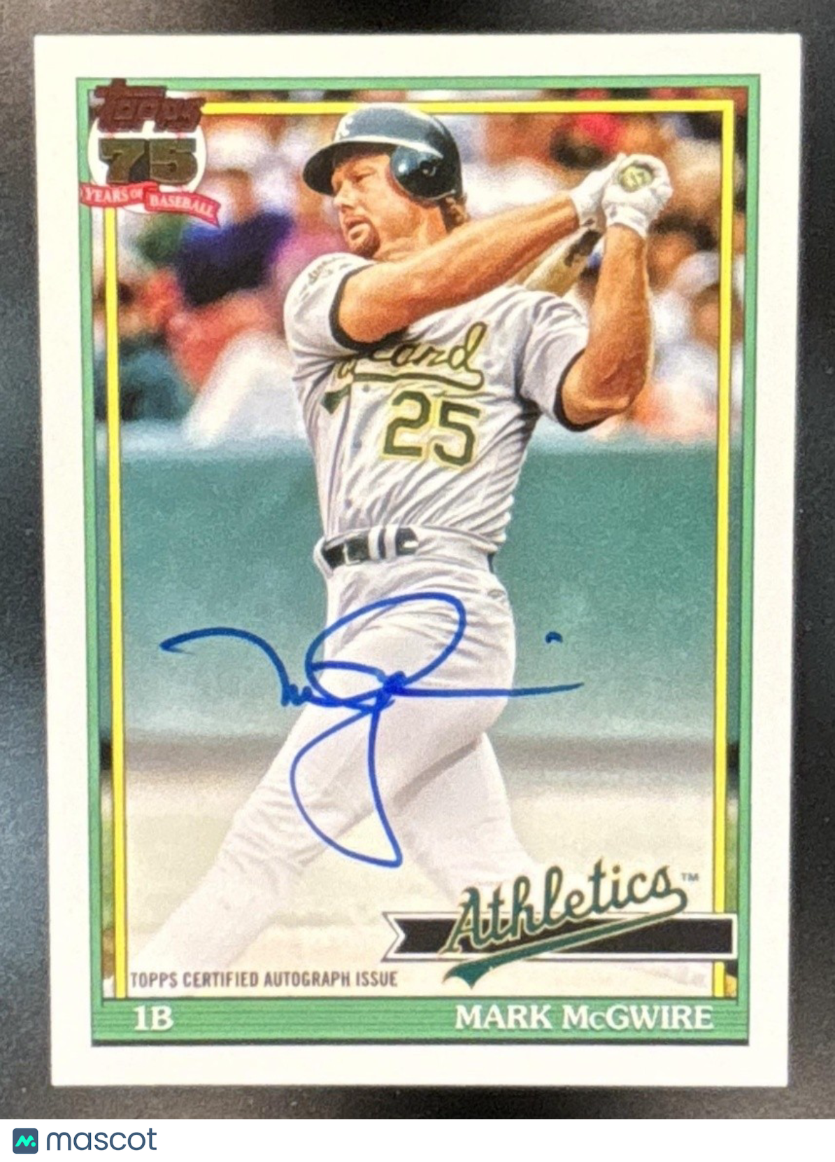 2026 Topps Series 1 Mark McGwire 1991 Auto #91A-MMG Oakland Athletics - Sports Cards