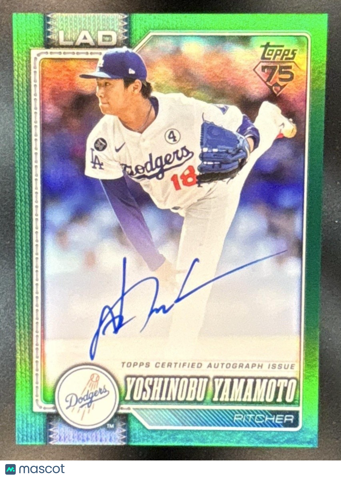 2026 Topps Series 2 Yoshinobu Yamamoto Real One Auto Green /99 Dodgers - Sports Cards