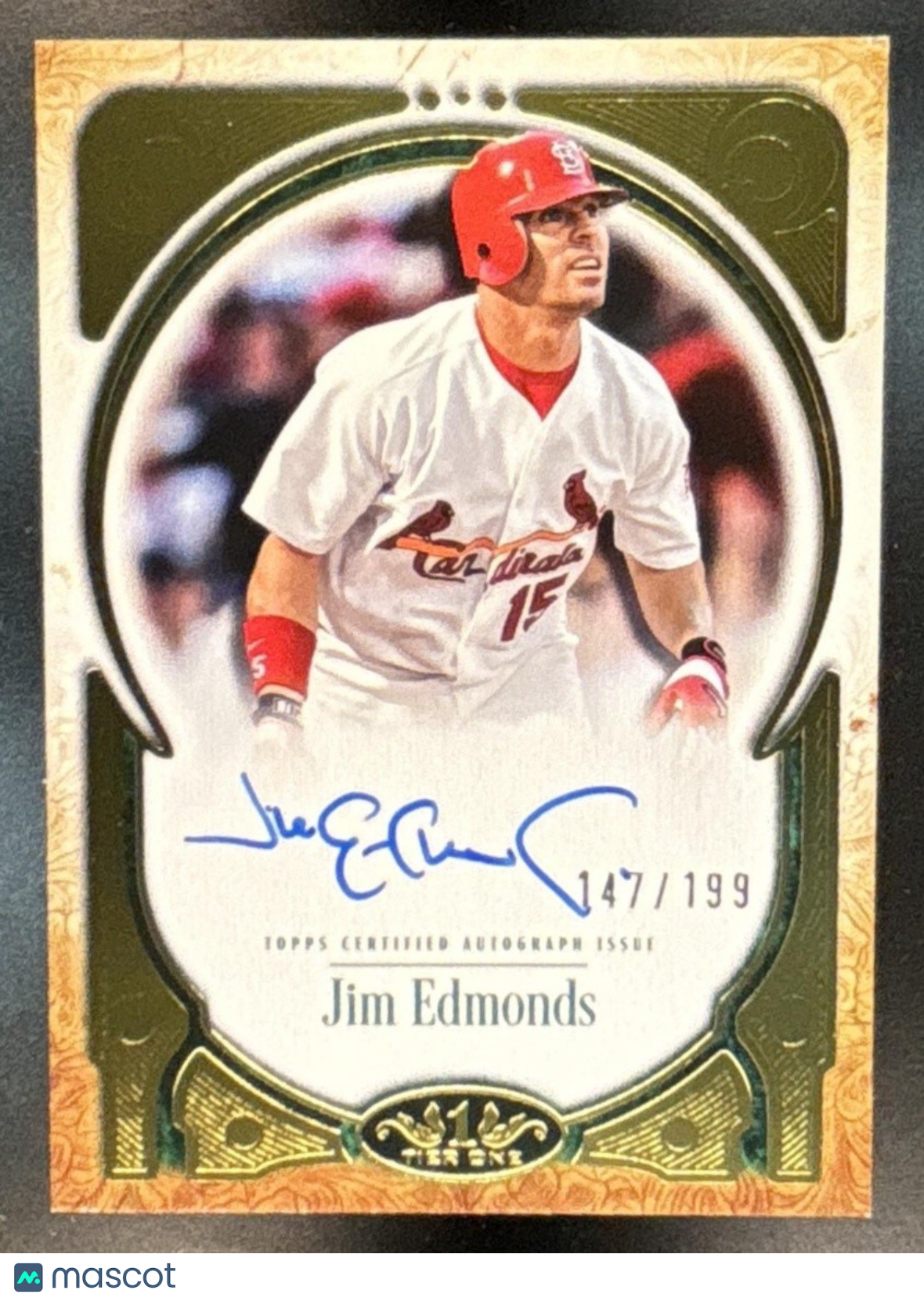 2026 Topps Tier One Jim Edmonds Prime Performers Auto /199 St. Louis Cardinals - Sports Cards
