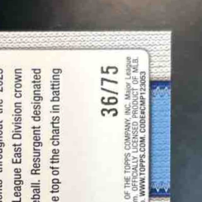 2026 Topps Toronto Blue Jays Black Border /75 #113 Team Card - Sports Cards