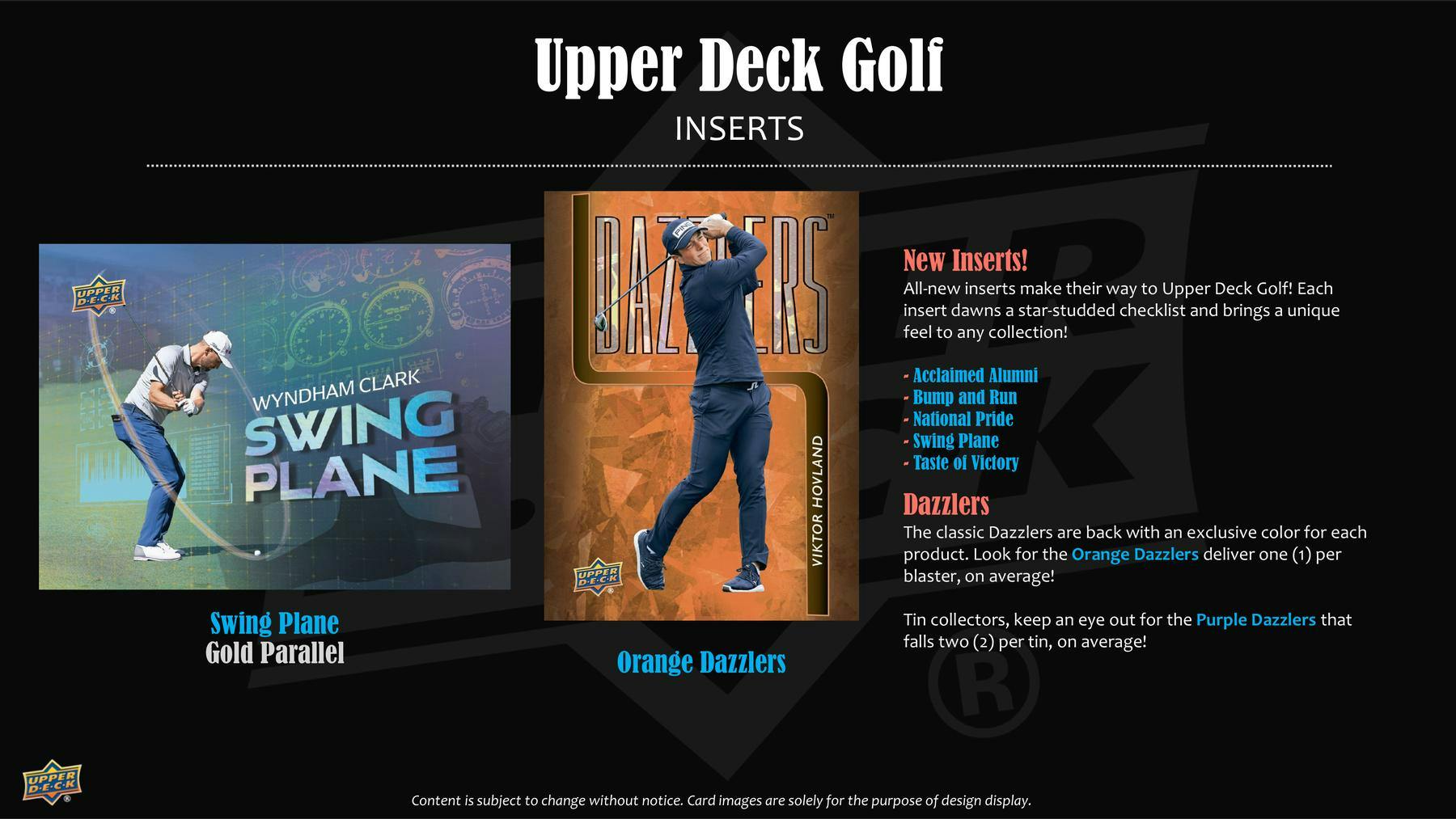2026 Upper Deck Golf Tin (Box) 3 Young Guns / 2 Purple Dazzlers! - Collectors Tin