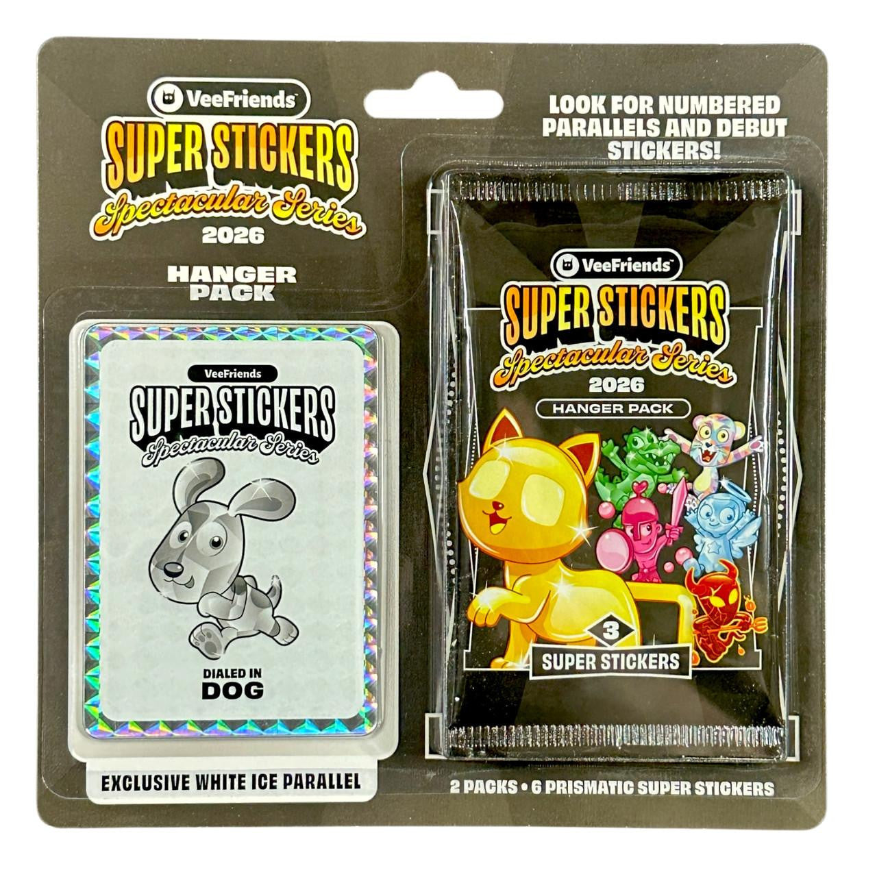 2026 VeeFriends Super Stickers Spectacular Series Hanger Pack (White Ice Parallels) Random Cover Art - Trading Cards