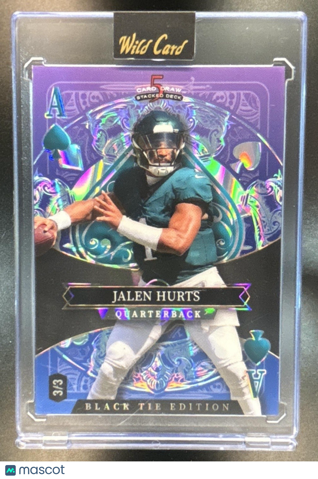 2026 Wild Card 5 Card Draw Stacked Deck Black Tie Edition Jalen Hurts /3 - Sports Cards
