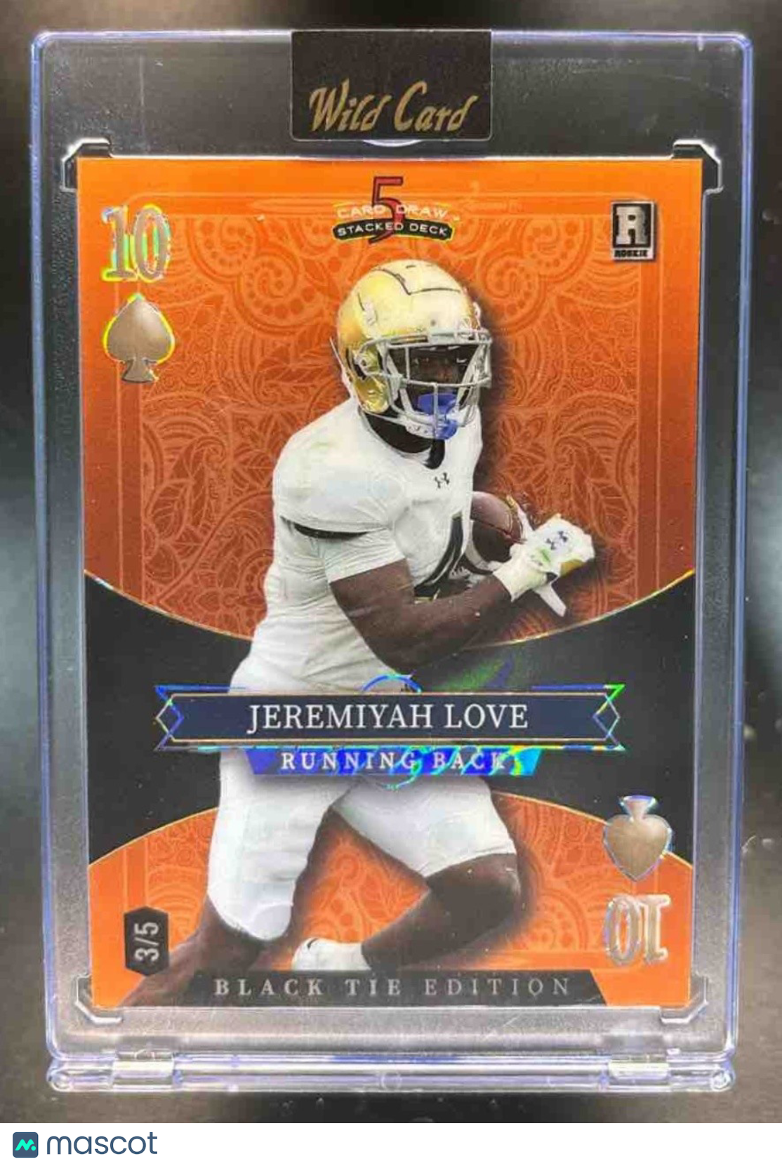 2026 Wild Card 5 Draw Stacked Deck Black Tie Edition Jeremiyah Love /5 - Sports Cards