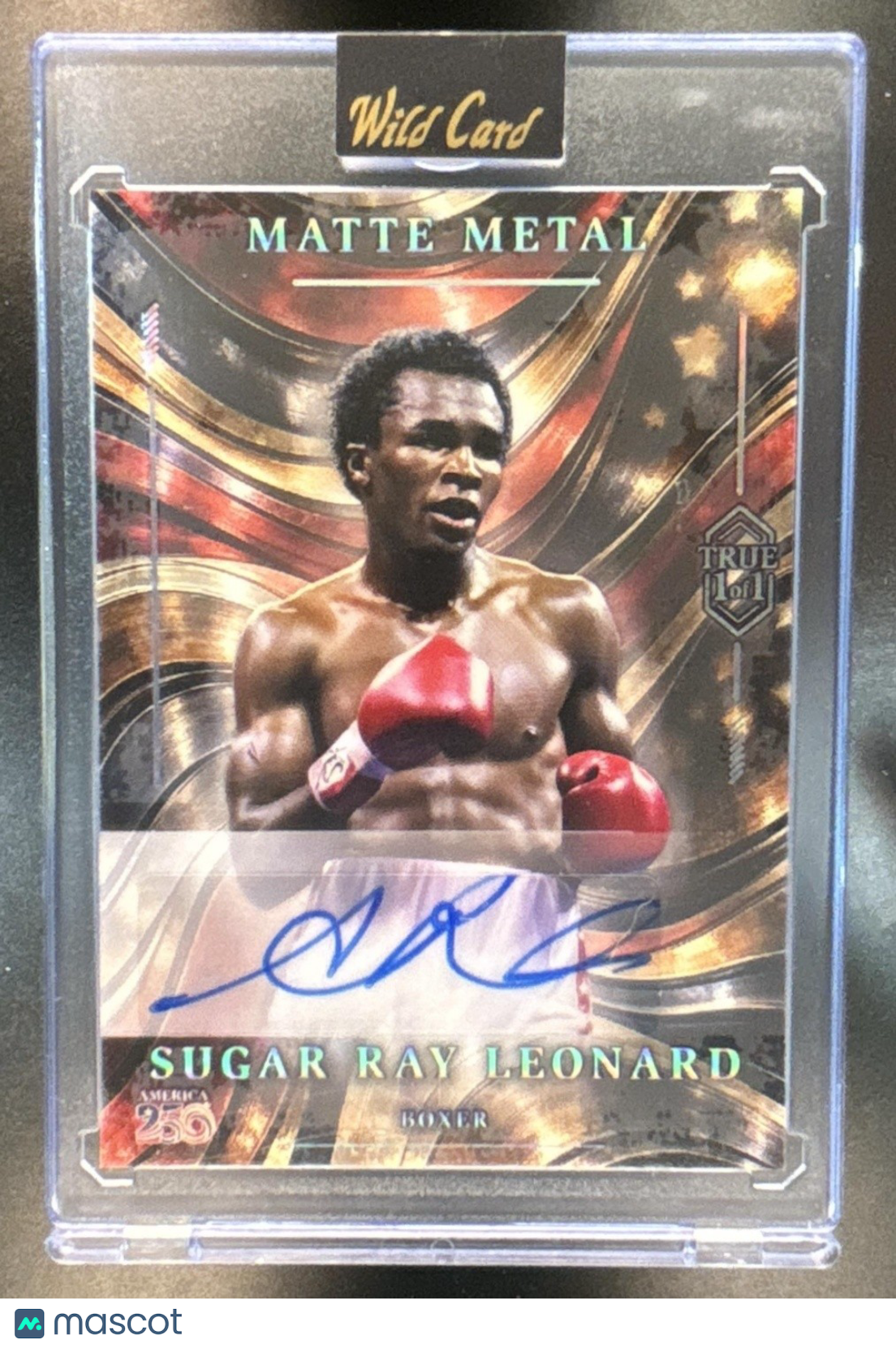 2026 Wild Card Matte Metal ’America 250’’ Sugar Ray Leonard Auto ’True 1/1’’ - Sports Cards
