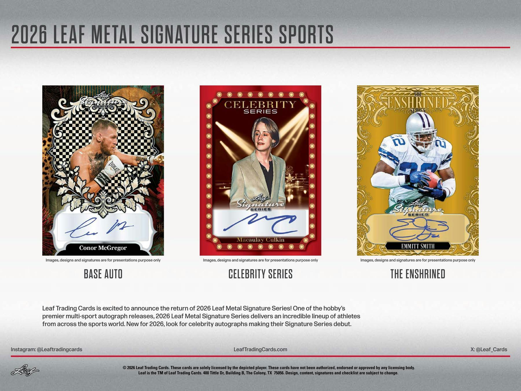2026 Leaf Signature Series Hobby Box (3 One of One Autograph Cards) 1/1