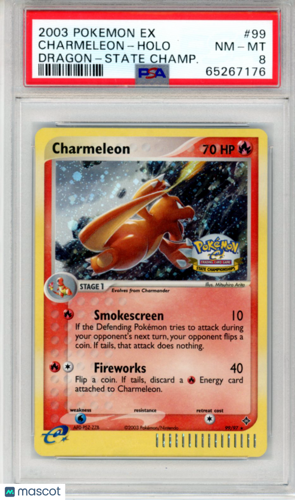 2003 Pokemon EX Dragon STATE CHAMPIONSHIP HOLO PROMO Charmeleon #99 PSA 8