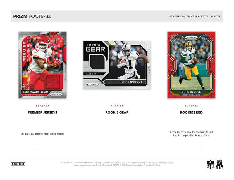 2020 Panini Prizm Football Blaster Box (Disco Prizms) 6 Packs