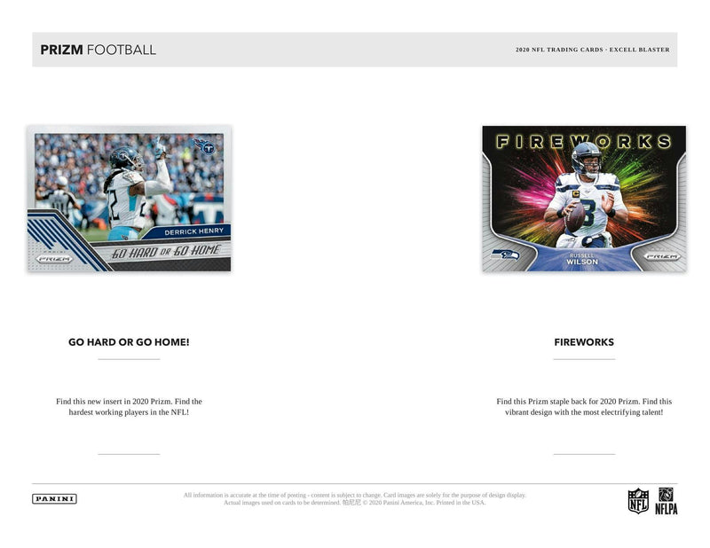 2020 Panini Prizm Football Blaster Box (Disco Prizms) 6 Packs