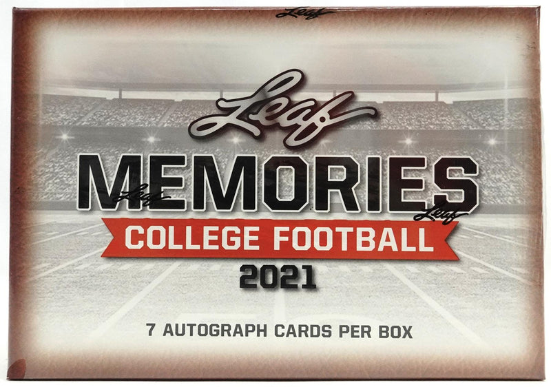2021 Leaf Memories College Football Hobby Box (7 Autographs)