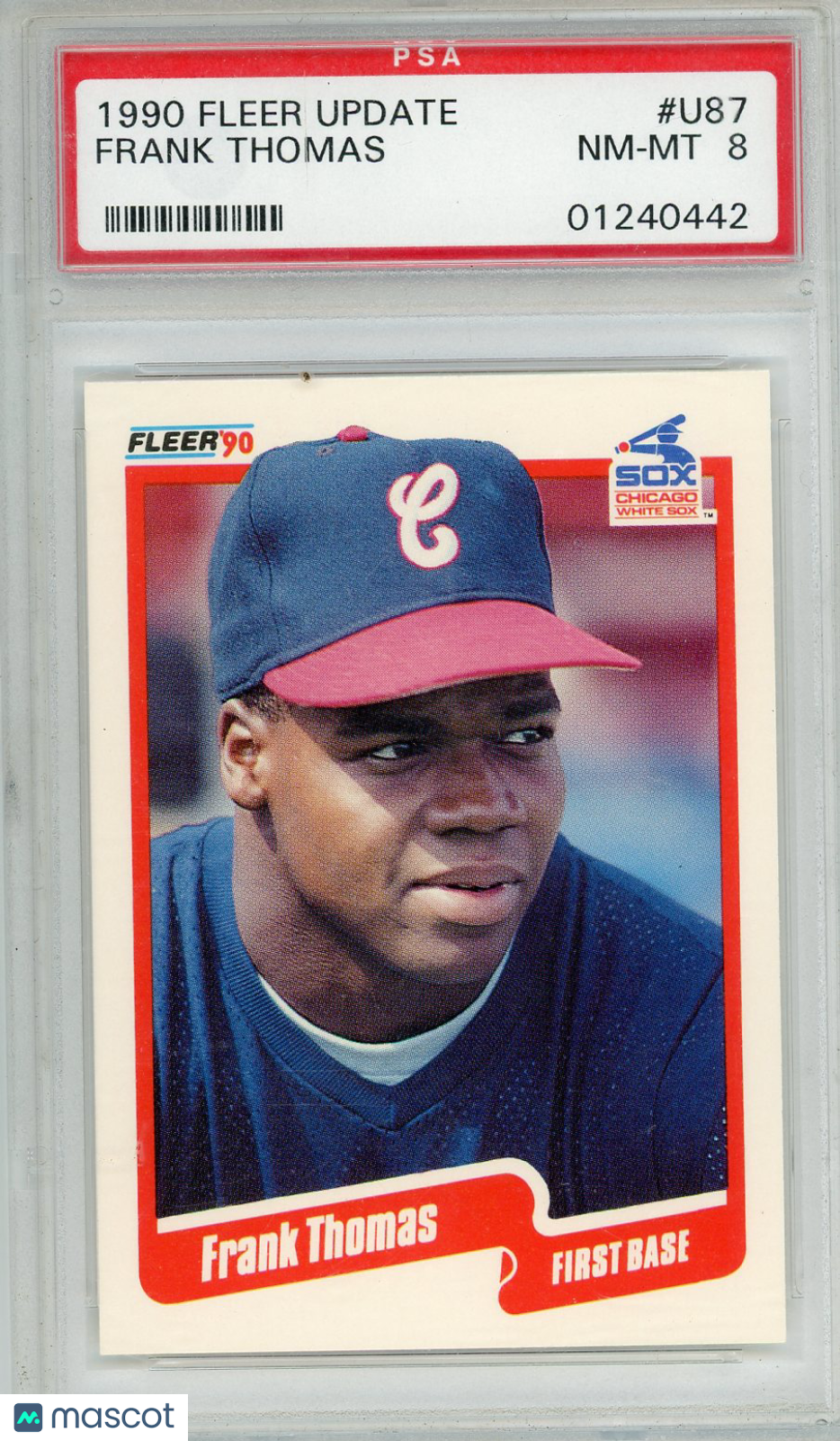 1990 Fleer Update Frank Thomas #U-87 PSA 8