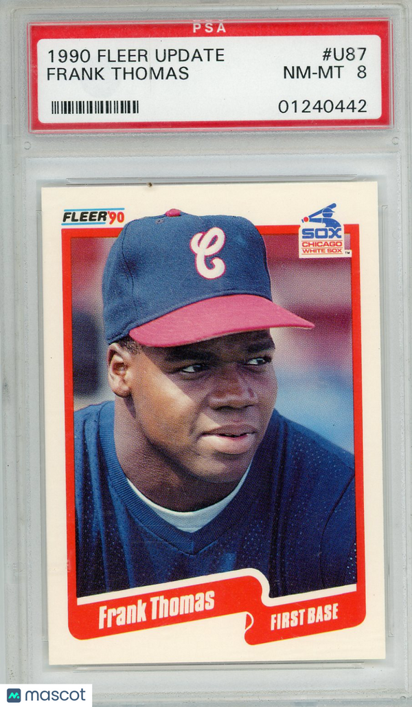 1990 Fleer Update Frank Thomas #U-87 PSA 8