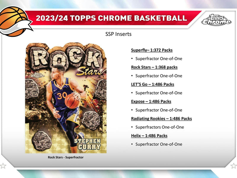 PACK OF 2023/24 Topps Chrome Basketball Hobby (8 Cards/Pack) Random Pack