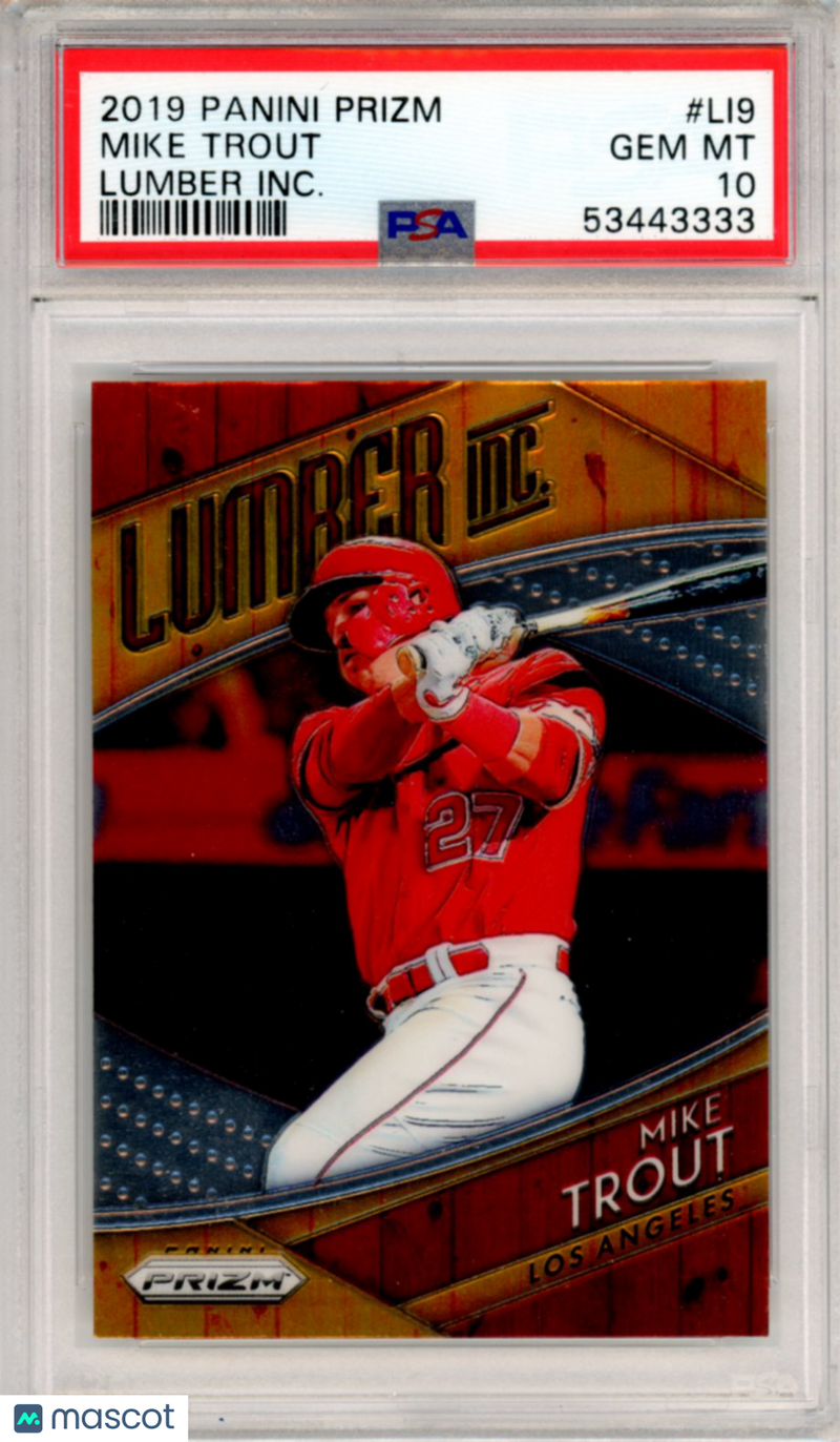 2019 Panini Prizm Lumber Inc. Mike Trout Lumber Inc.