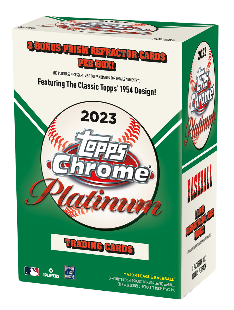 2023 Topps Chrome Platinum Anniversary Baseball 8 Pack Blaster Box (3 Prizms / Box)