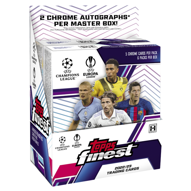 2022/23 Topps Finest UEFA Club Competitions Soccer Hobby (Master Box 2 Mini Boxes)