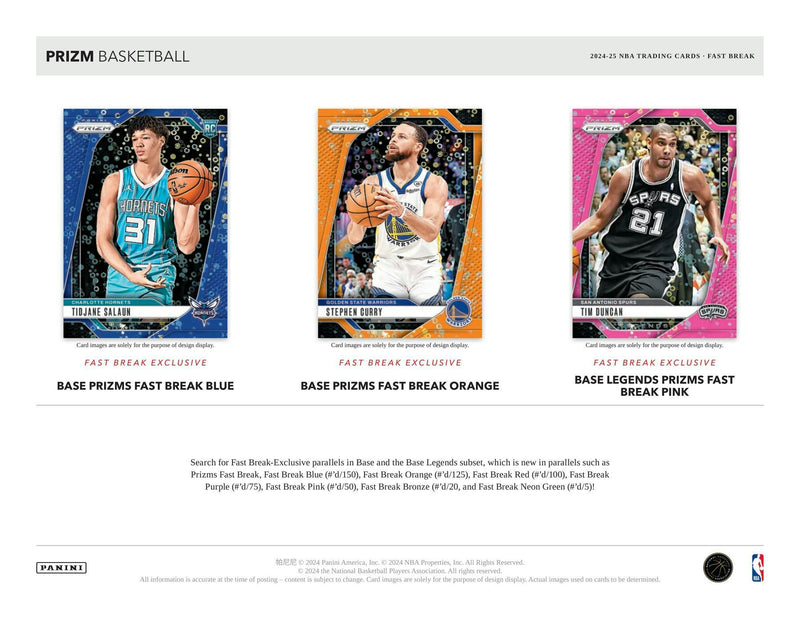 2024/25 Panini Prizm Basketball Fast Break Box (1 Auto / 12 Prizms)