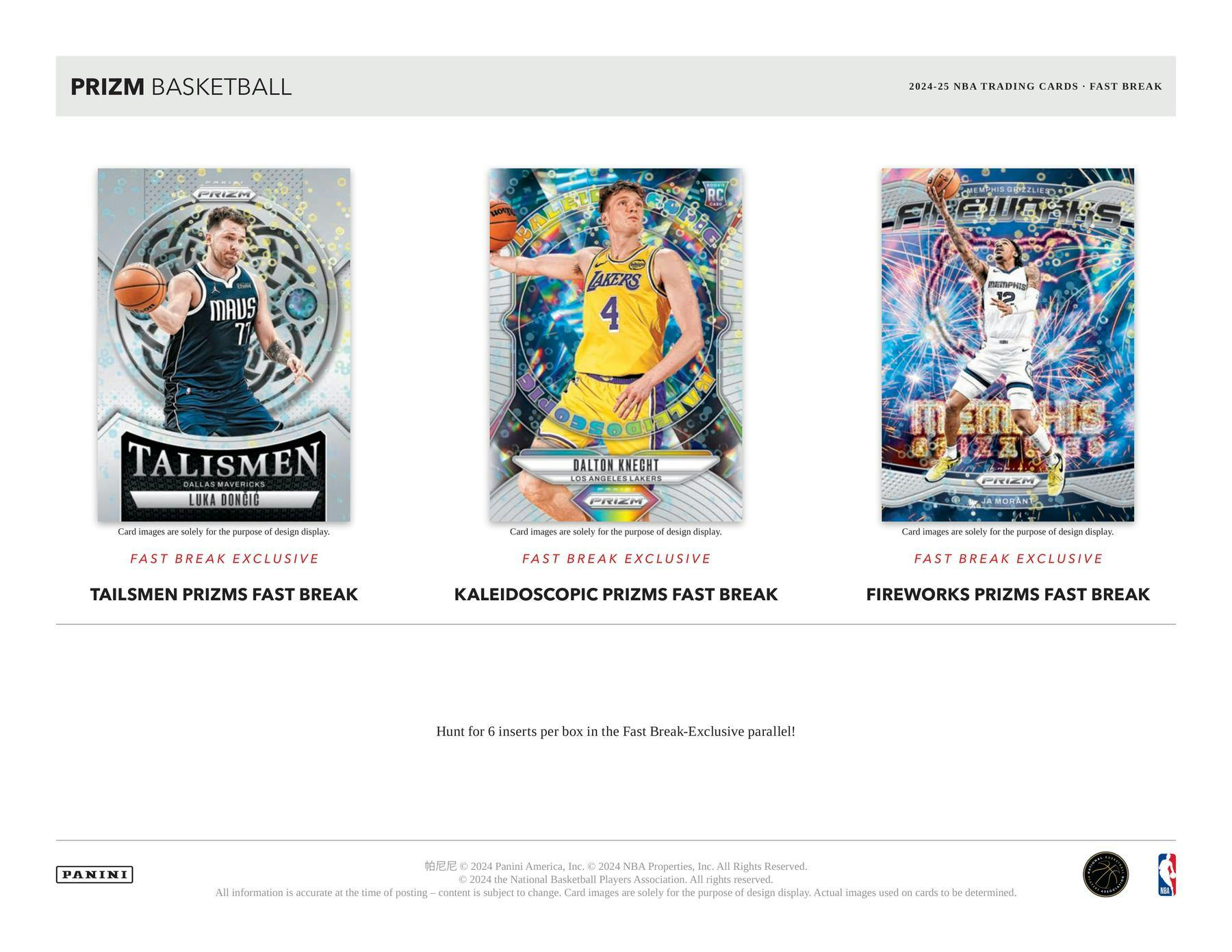2024/25 Panini Prizm Basketball Fast Break Box (1 Auto / 12 Prizms)