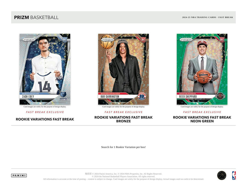 2024/25 Panini Prizm Basketball Fast Break Box (1 Auto / 12 Prizms)