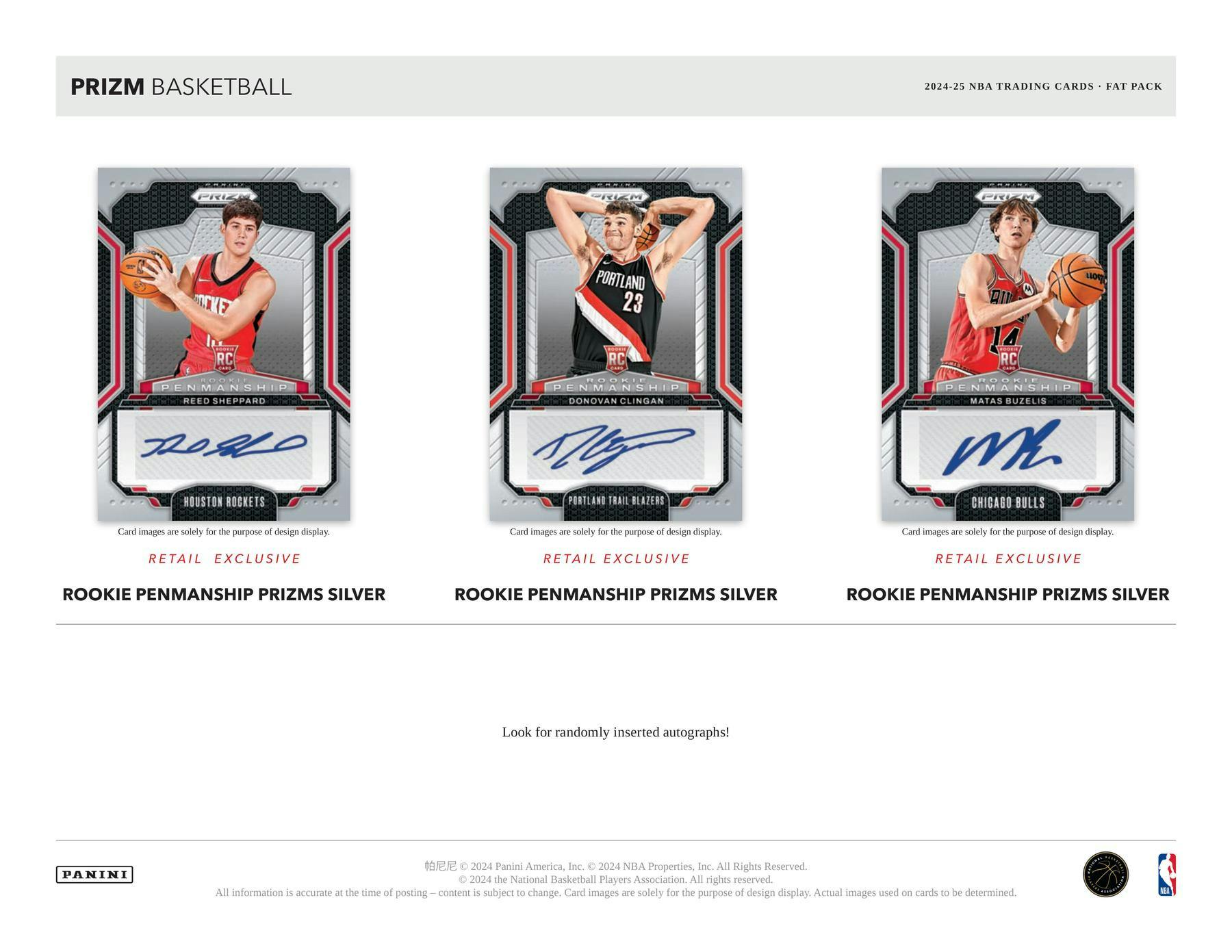 Two Pack Lot of 2024/25 Panini Prizm Basketball Jumbo Value Fat Packs (3 RWB Parallels)