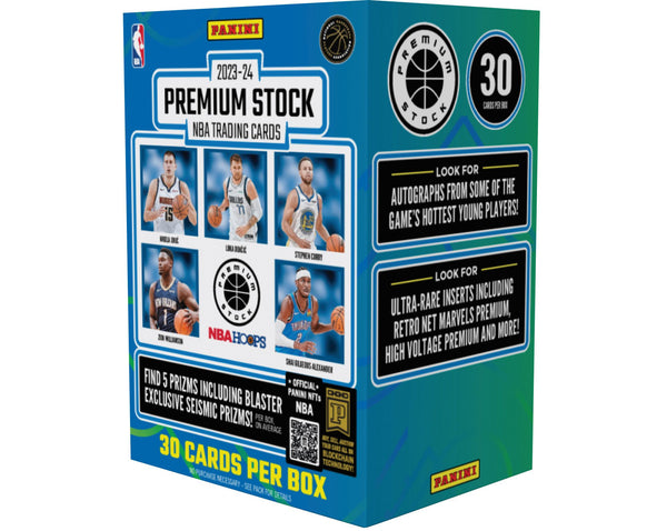 2023/24 Panini Hoops Premium Stock Basketball Blaster Box (5 Prizms include Seismic)