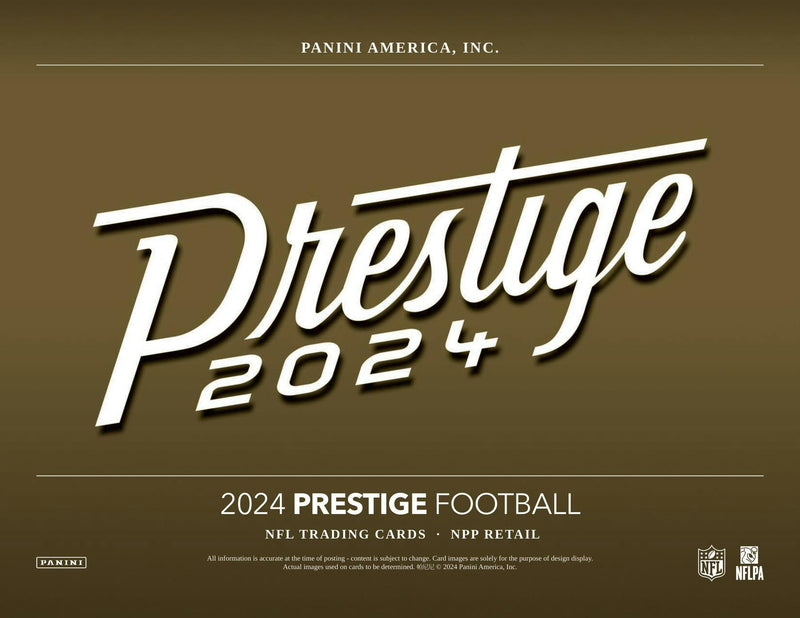 2024 Panini Prestige Football Blaster Box (8 Rookies + 1 Numbered + Diamond Parallels)