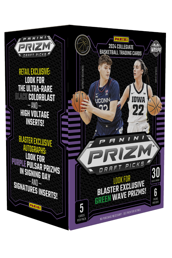 Hobby 2024/25 Panini Prizm Draft Picks Collegiate Basketball Blaster Box (Caitlin Clark)