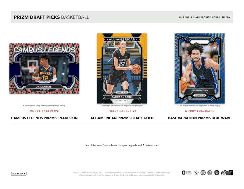 2024/25 Panini Prizm Draft Basketball Hobby Box (4 Autos) Caitlin Clark